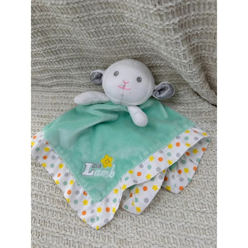 Garanimals Little Lamb Baby Security Blanket Mint Green Satin‎ Lovey Easter